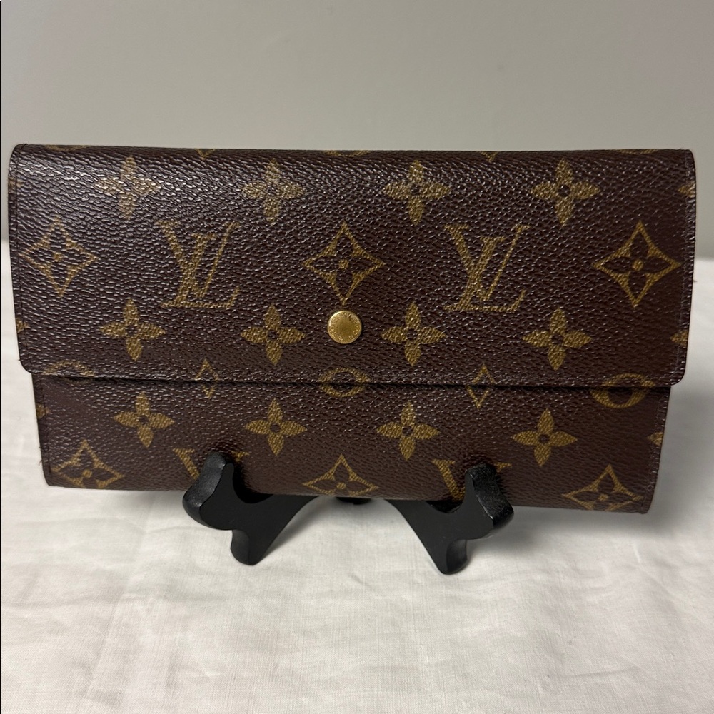 Louis Vuitton Monogram Sarah Wallet Long Flap Brown FL1002 - Picture 2 of 11
